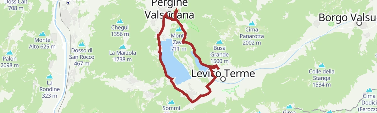 Route map: eBike - Castle Pergine